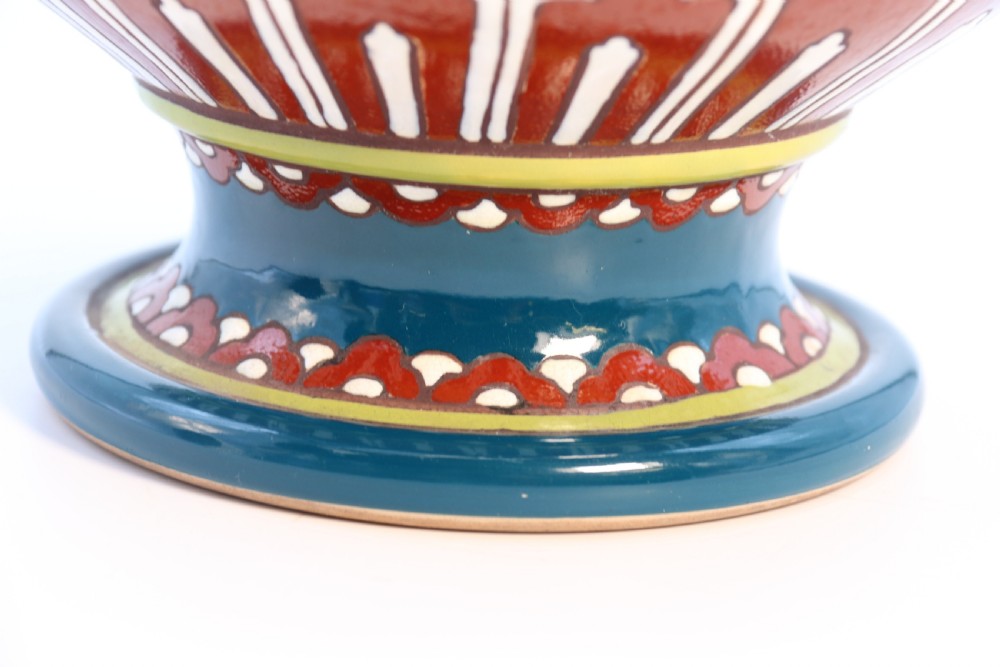 A large  Japanese hand enamelled pottery vase, circa 1910

 View XI