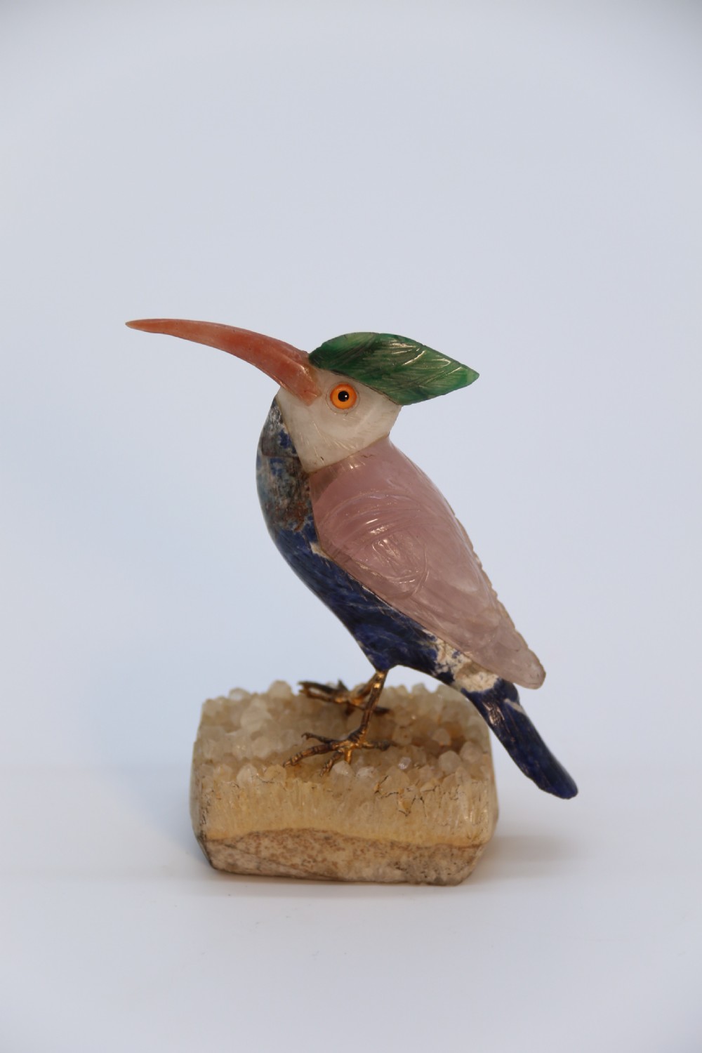 An Italian carved hardstone sculpture of an exotic bird circa 1930

 View II