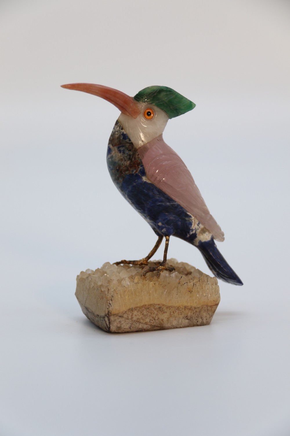 An Italian carved hardstone sculpture of an exotic bird circa 1930

 View III
