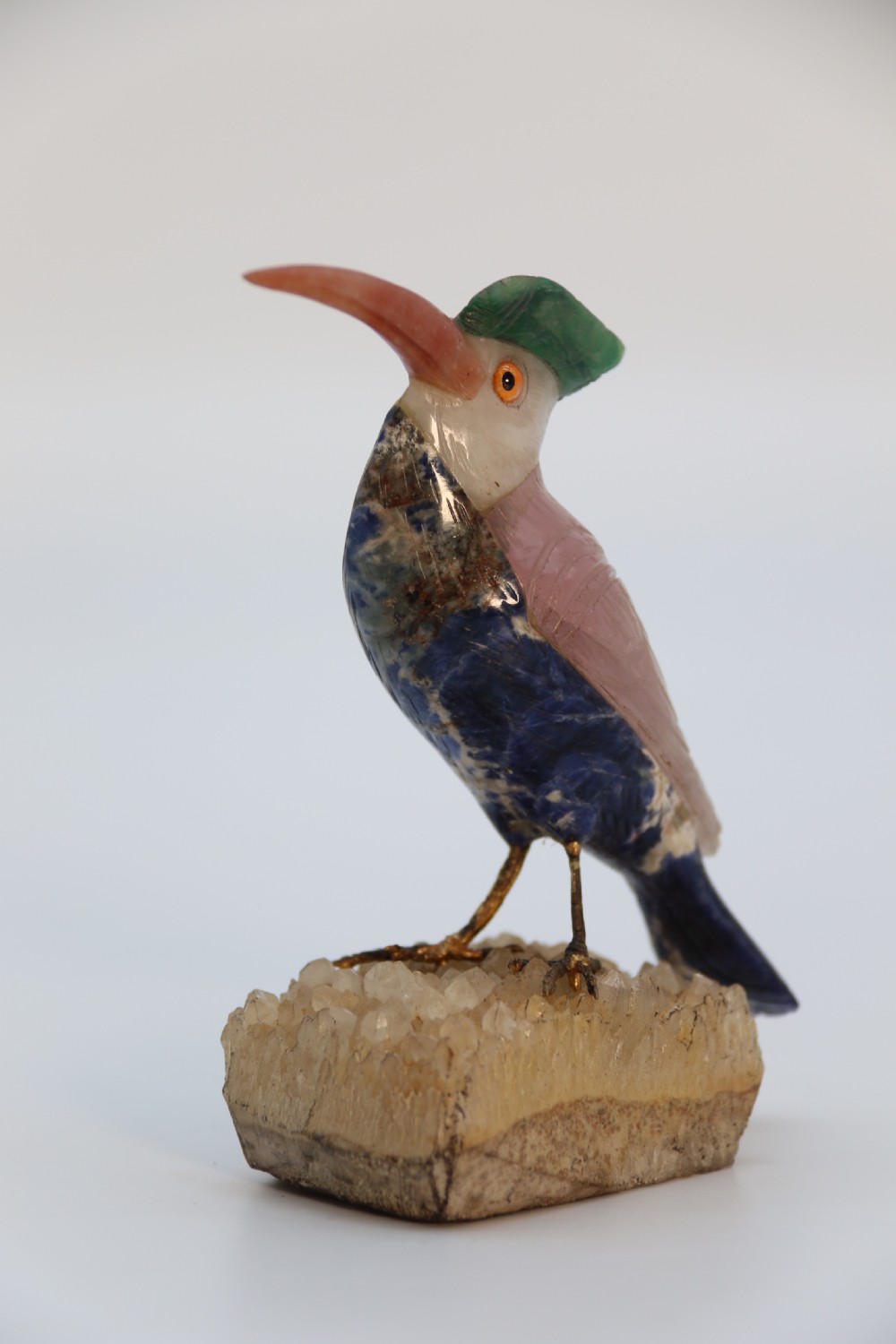 An Italian carved hardstone sculpture of an exotic bird circa 1930

 View IV