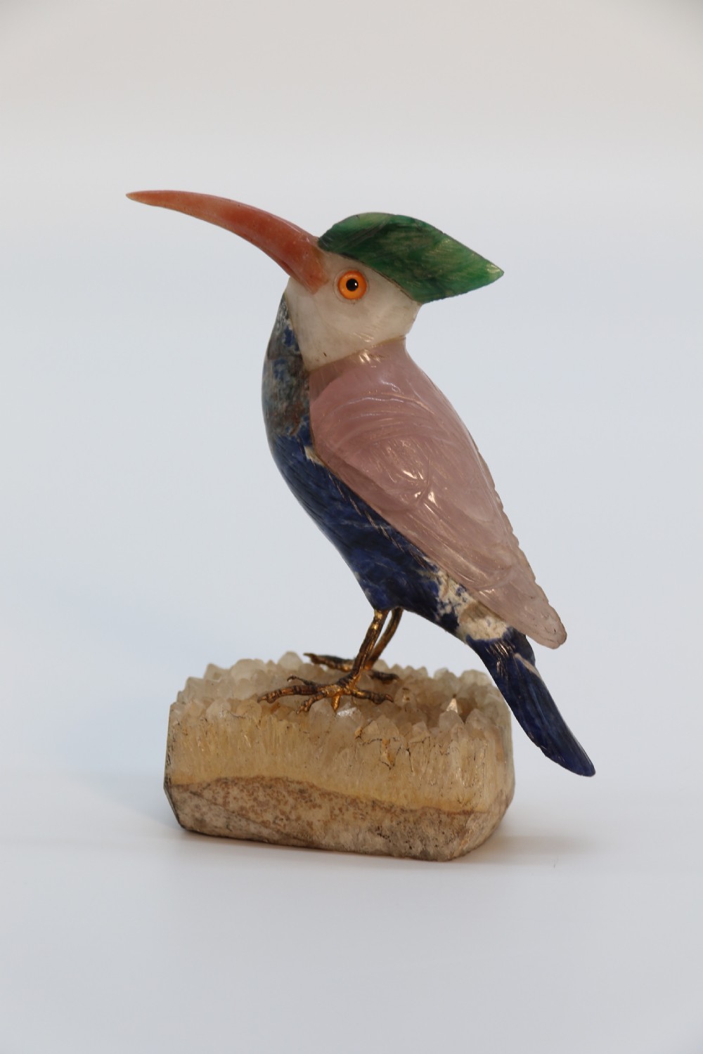 An Italian carved hardstone sculpture of an exotic bird circa 1930

 View X