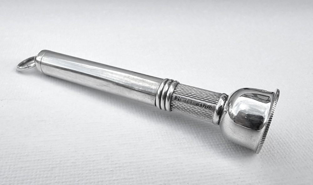 A rare silver cigar punch/cutter, Birmingham 1954/55 View III