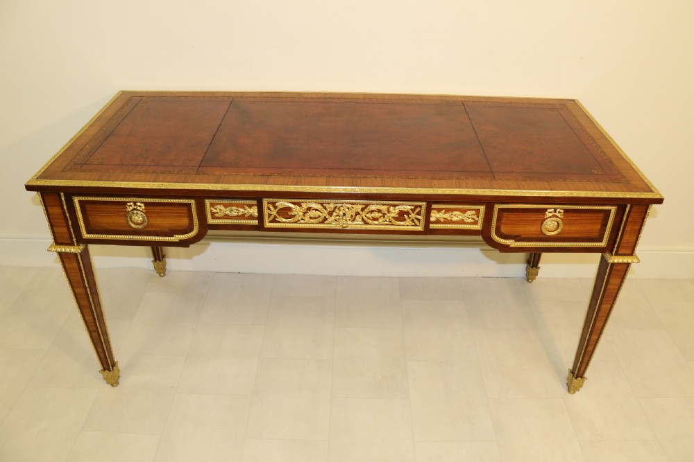 A superb French Louis XVI style  mahogany Bureau Plat or writing table circa 1880

 View II