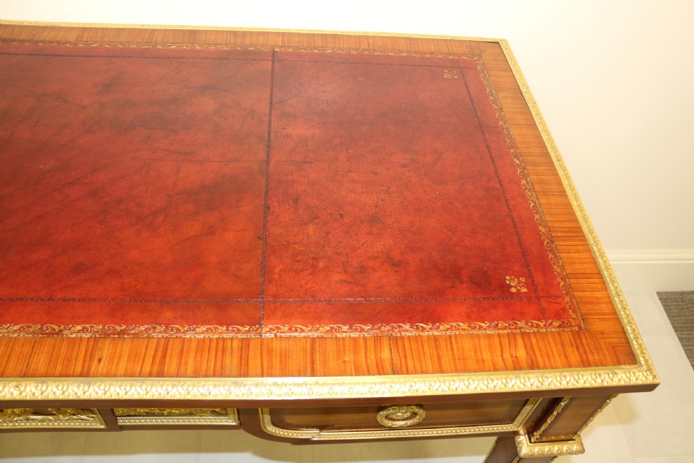 A superb French Louis XVI style  mahogany Bureau Plat or writing table circa 1880

 View III