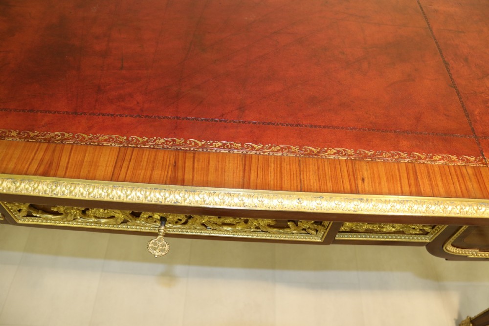 A superb French Louis XVI style  mahogany Bureau Plat or writing table circa 1880

 View IV