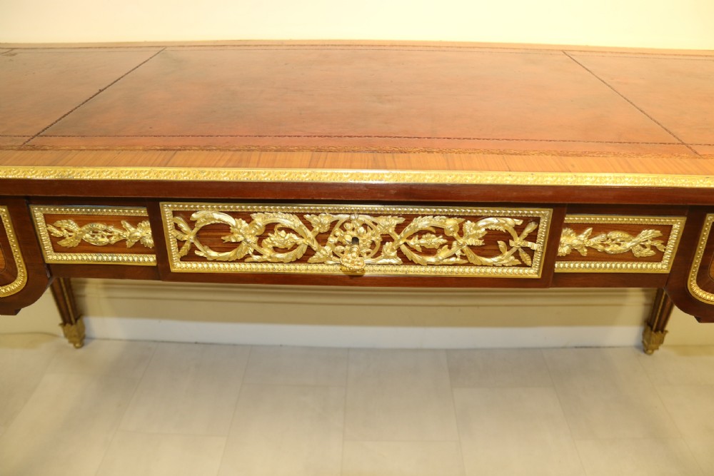 A superb French Louis XVI style  mahogany Bureau Plat or writing table circa 1880

 View V