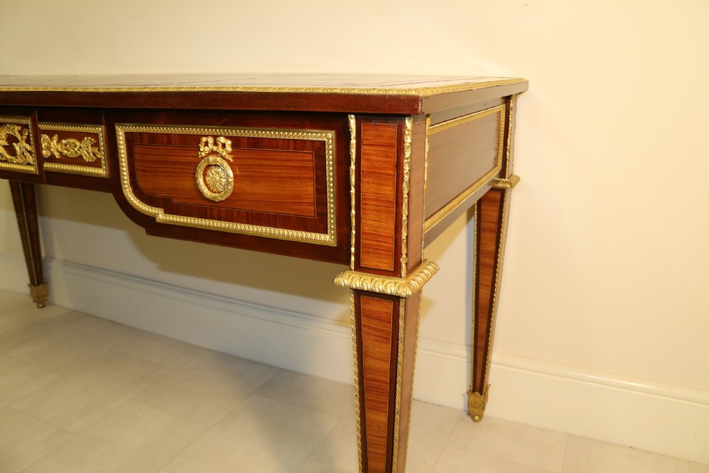 A superb French Louis XVI style  mahogany Bureau Plat or writing table circa 1880

 View VII