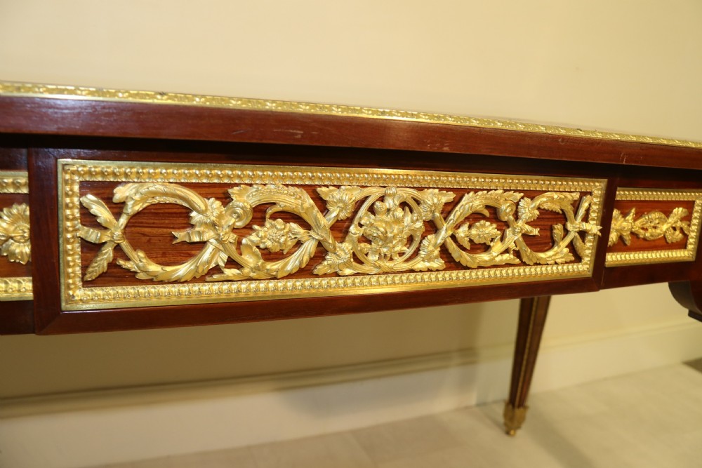 A superb French Louis XVI style  mahogany Bureau Plat or writing table circa 1880

 View XIX