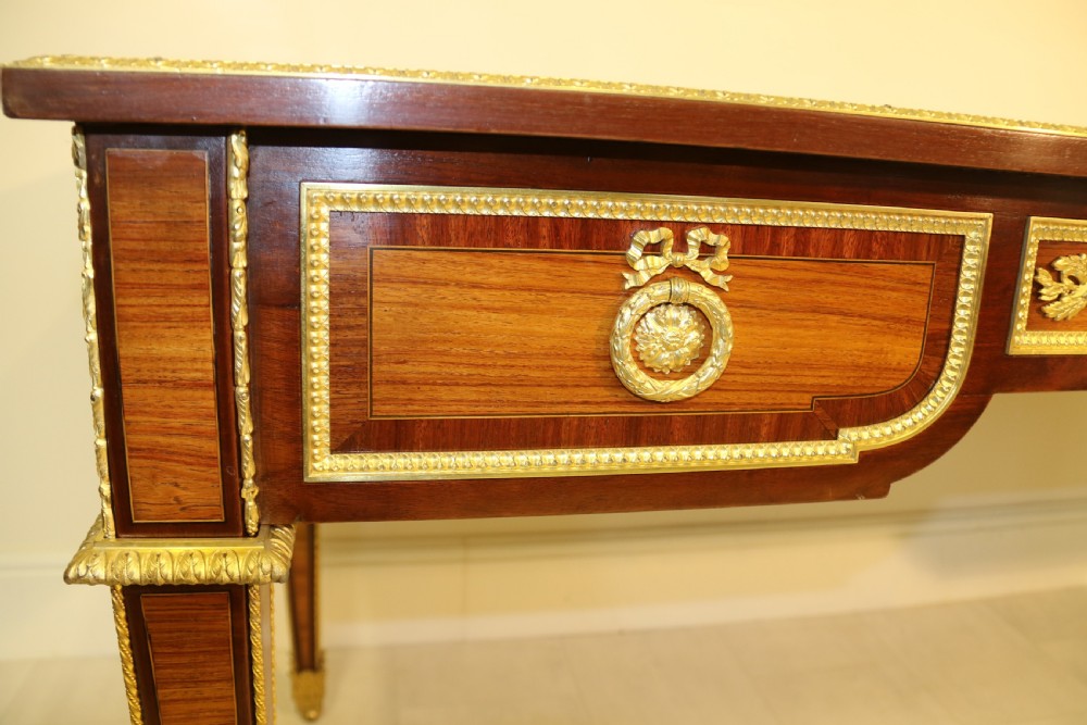 A superb French Louis XVI style  mahogany Bureau Plat or writing table circa 1880

 View XXI