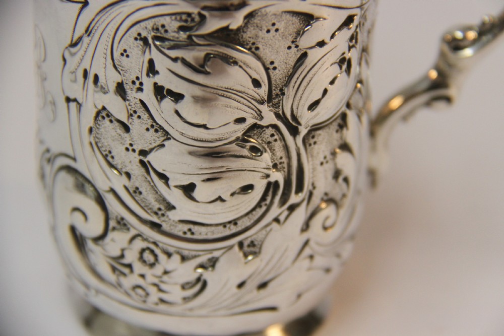 Antique hallmarked silver Edwardian period tankard View VII