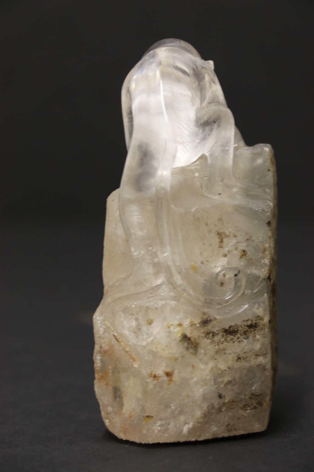 A Chinese quartz rock crystal study of a monkey circa 1920 View V