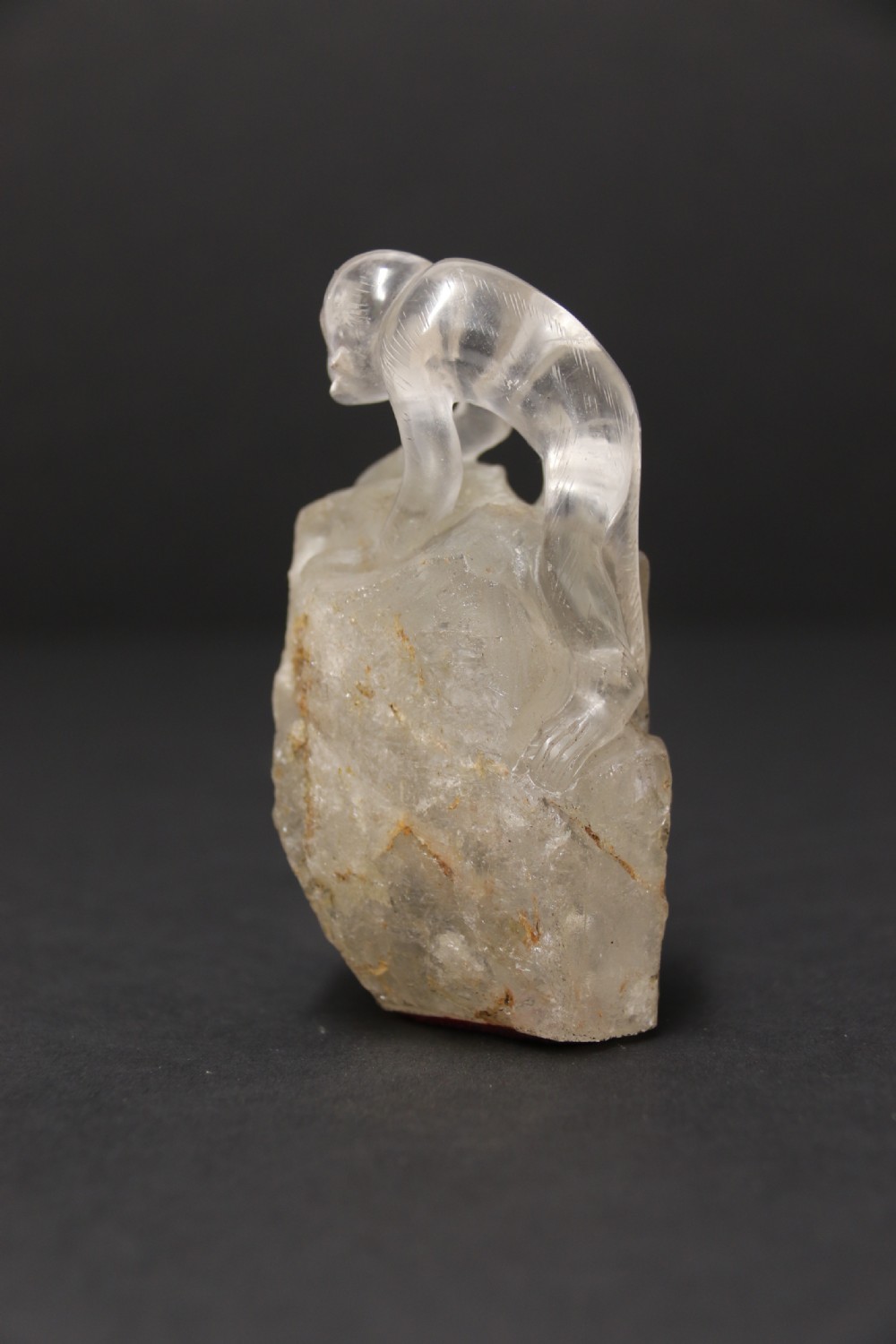 A Chinese quartz rock crystal study of a monkey circa 1920 View VII