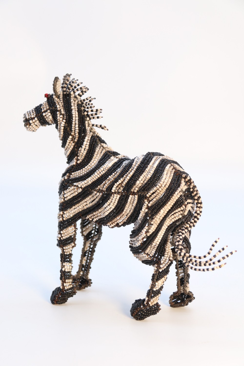 A rare African tribal beadwork and wire work model Zebra, c 1930 View VI