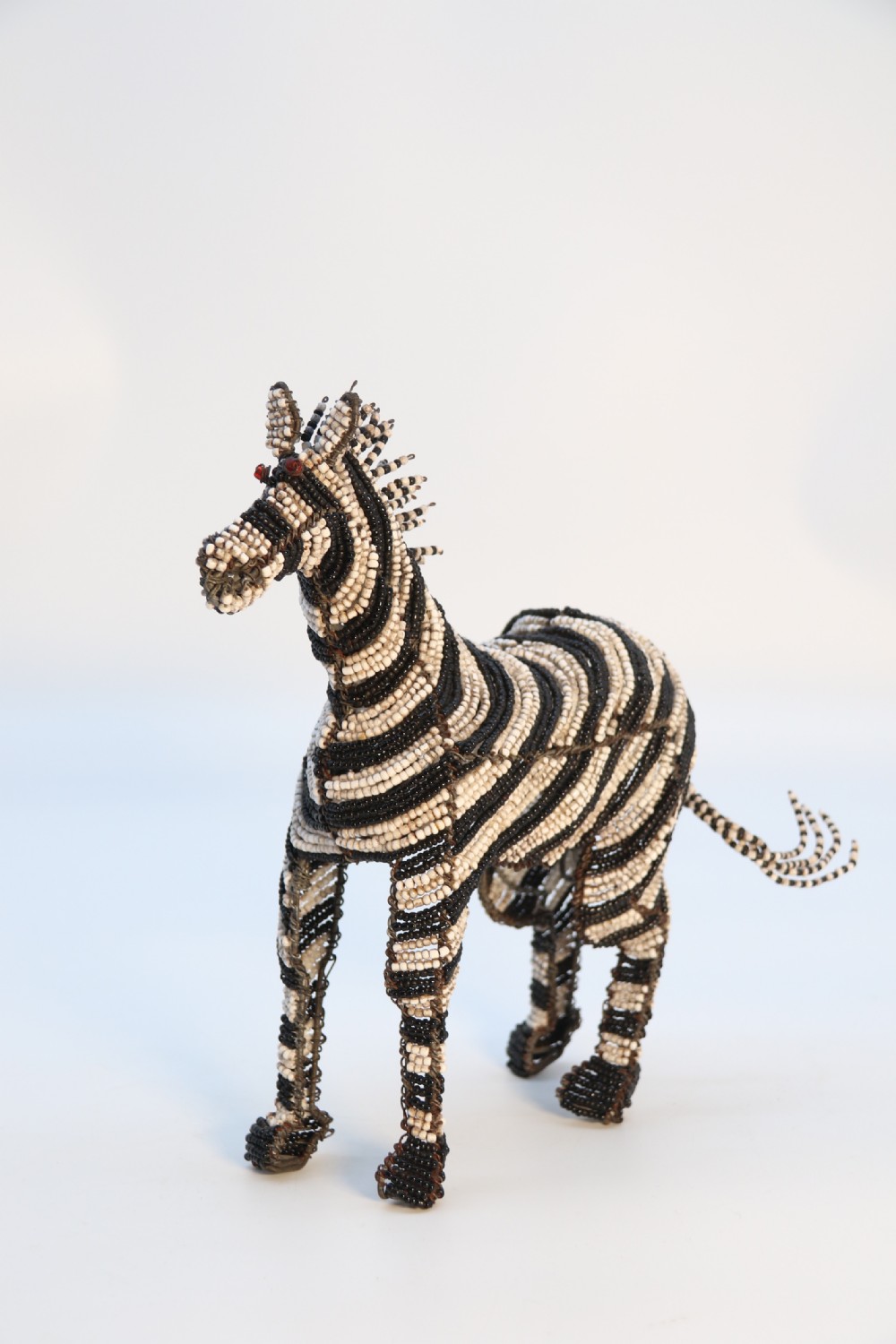 A rare African tribal beadwork and wire work model Zebra, c 1930 View IX