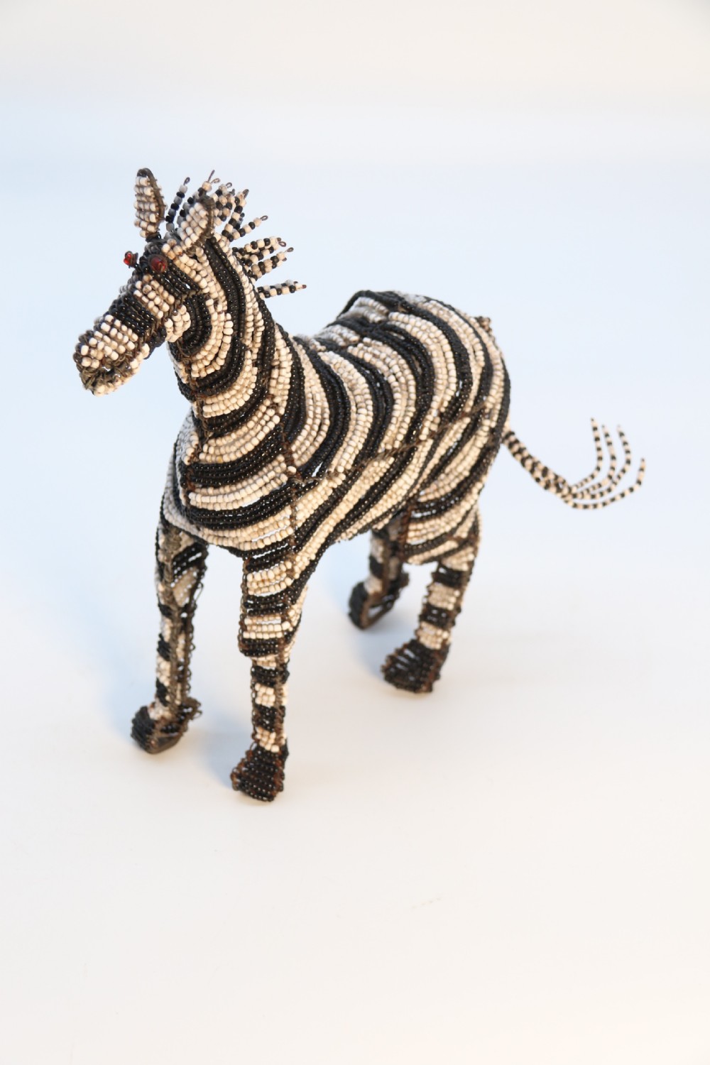 A rare African tribal beadwork and wire work model Zebra, c 1930 View XII