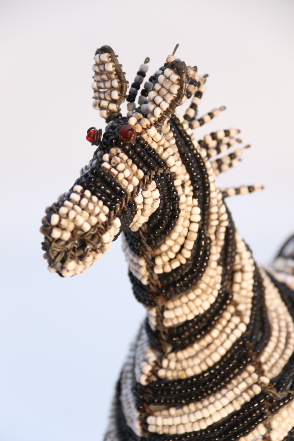 A rare African tribal beadwork and wire work model Zebra, c 1930 View XIII