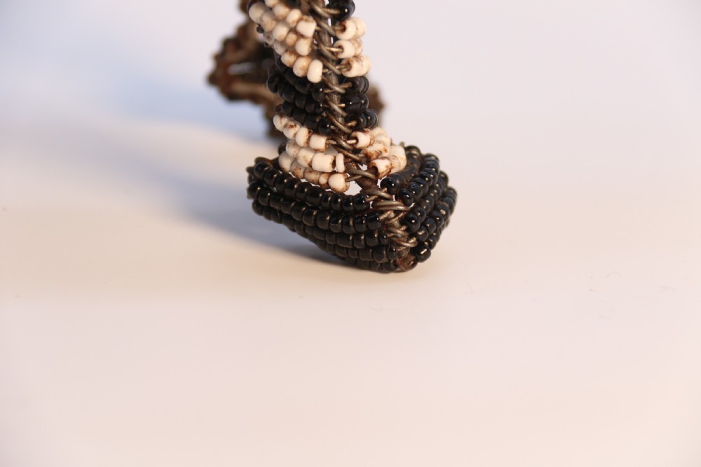 A rare African tribal beadwork and wire work model Zebra, c 1930 View XIV