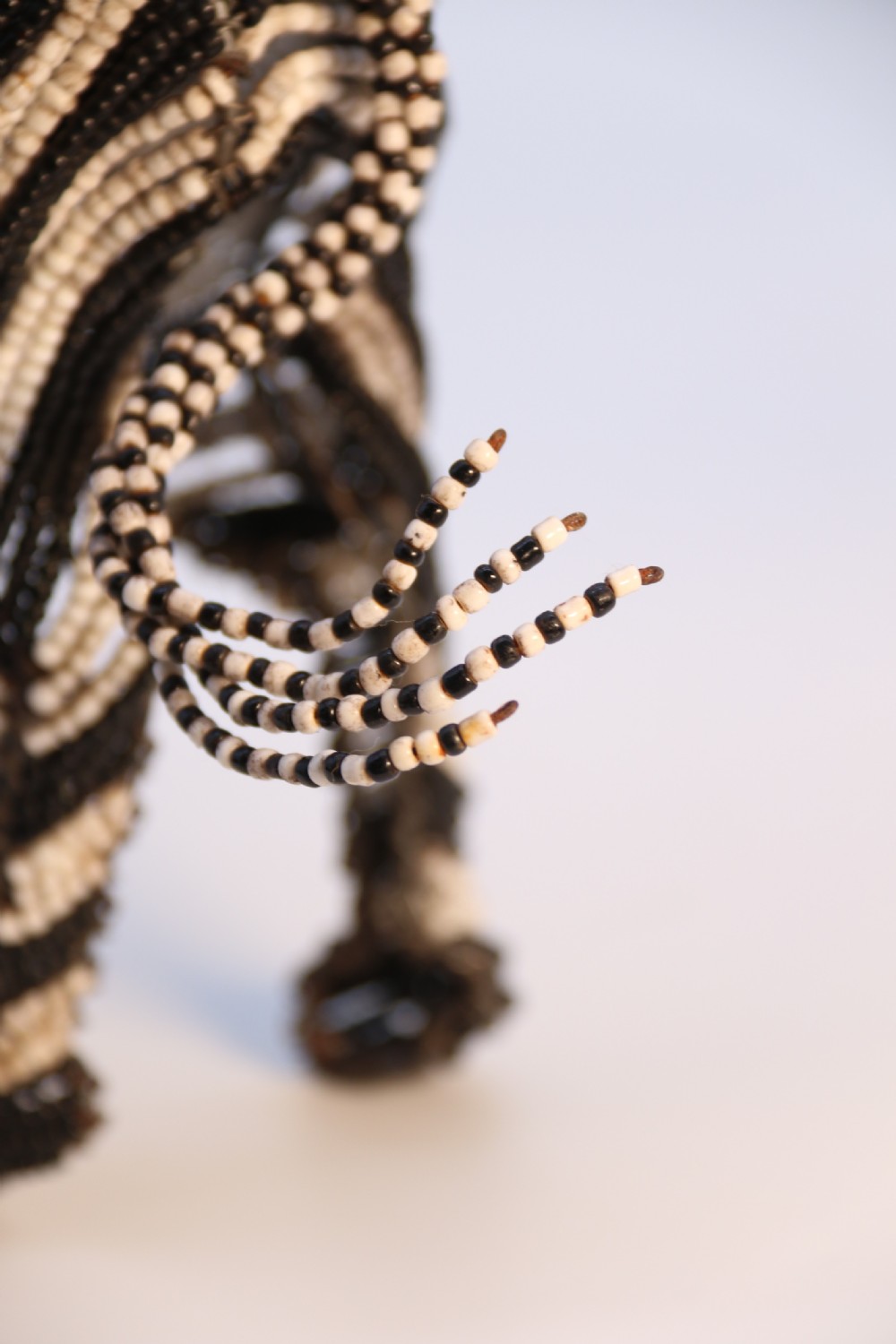 A rare African tribal beadwork and wire work model Zebra, c 1930 View XVI