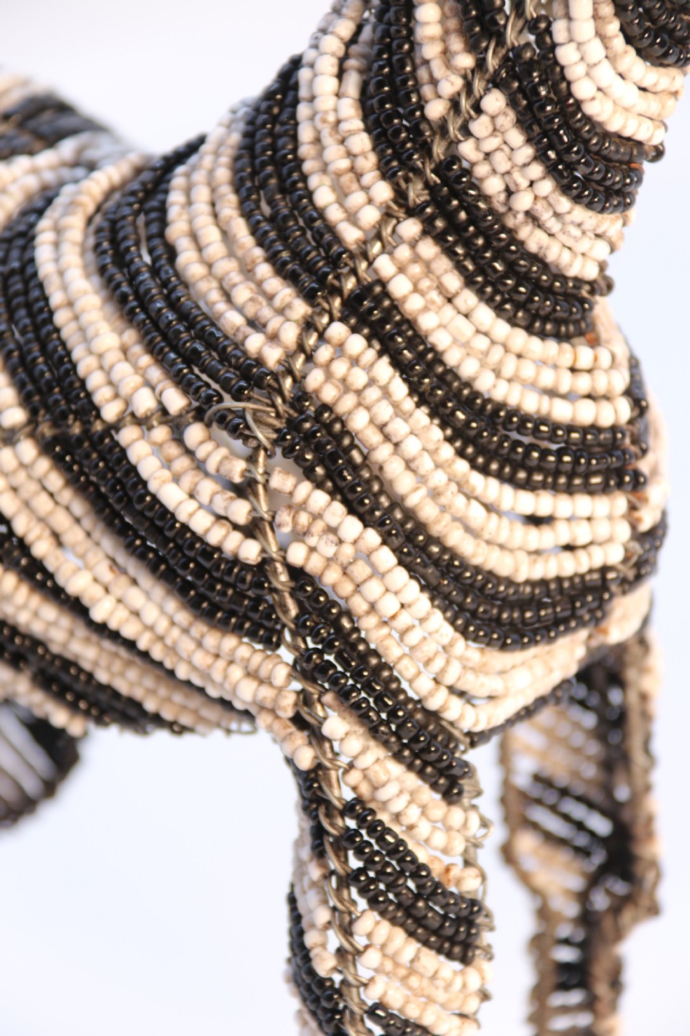 A rare African tribal beadwork and wire work model Zebra, c 1930 View XIX