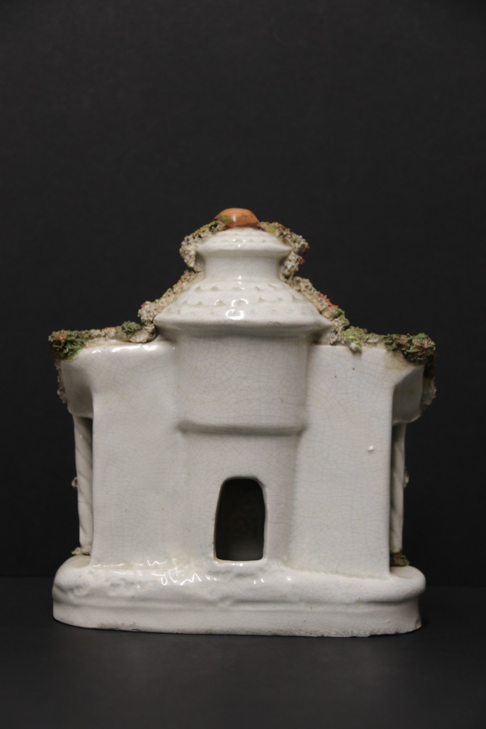 A Staffordshire pottery model of an English cottage circa 1860 View IV