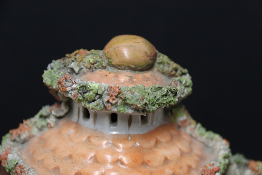 A Staffordshire pottery model of an English cottage circa 1860 View VI