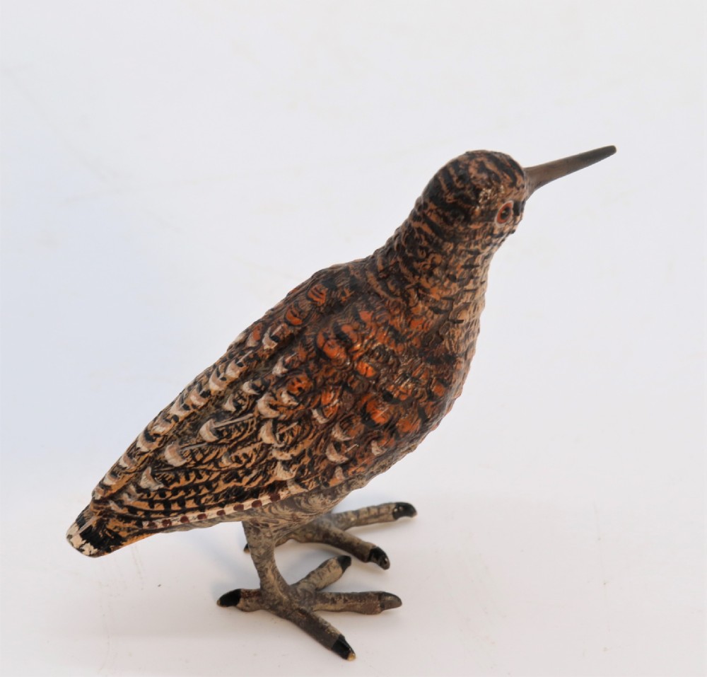  Austrian cold painted bronze study of a woodcock by Franz Xavier Bergman

 View VI
