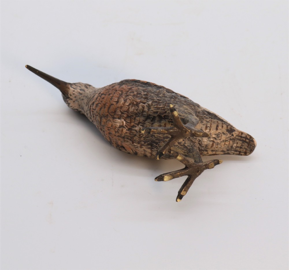  Austrian cold painted bronze study of a woodcock by Franz Xavier Bergman

 View VII