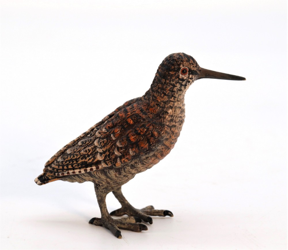  Austrian cold painted bronze study of a woodcock by Franz Xavier Bergman

 View X
