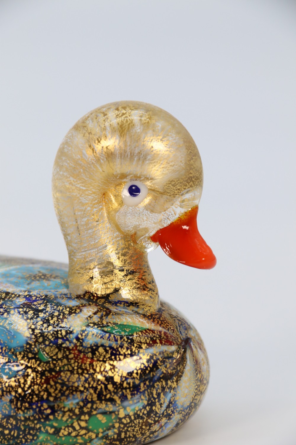 A rare Italian Millefiori hand blown art glass duck View IX