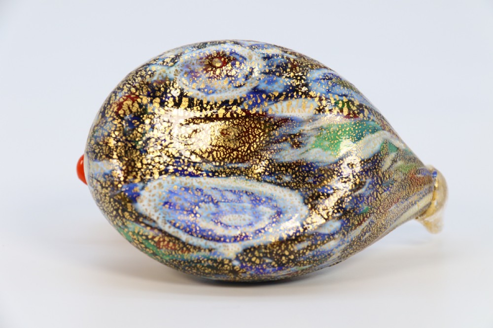 A rare Italian Millefiori hand blown art glass duck View X