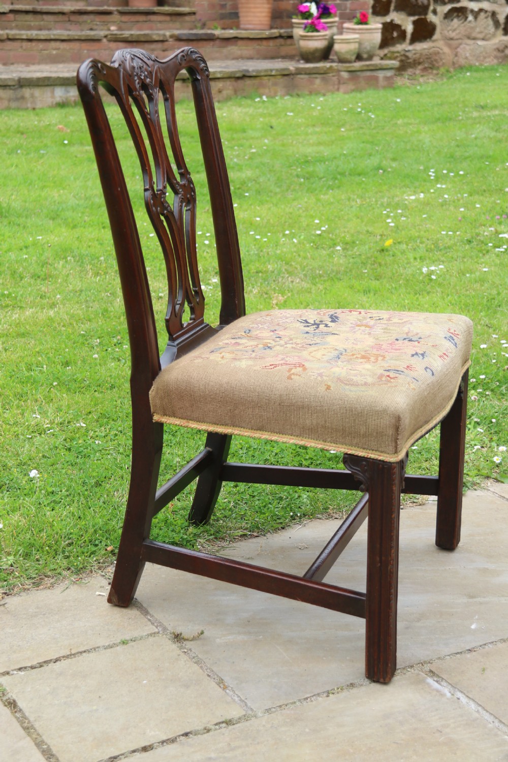 18th century Chippendale period large mahogany chair circa 1760 View V