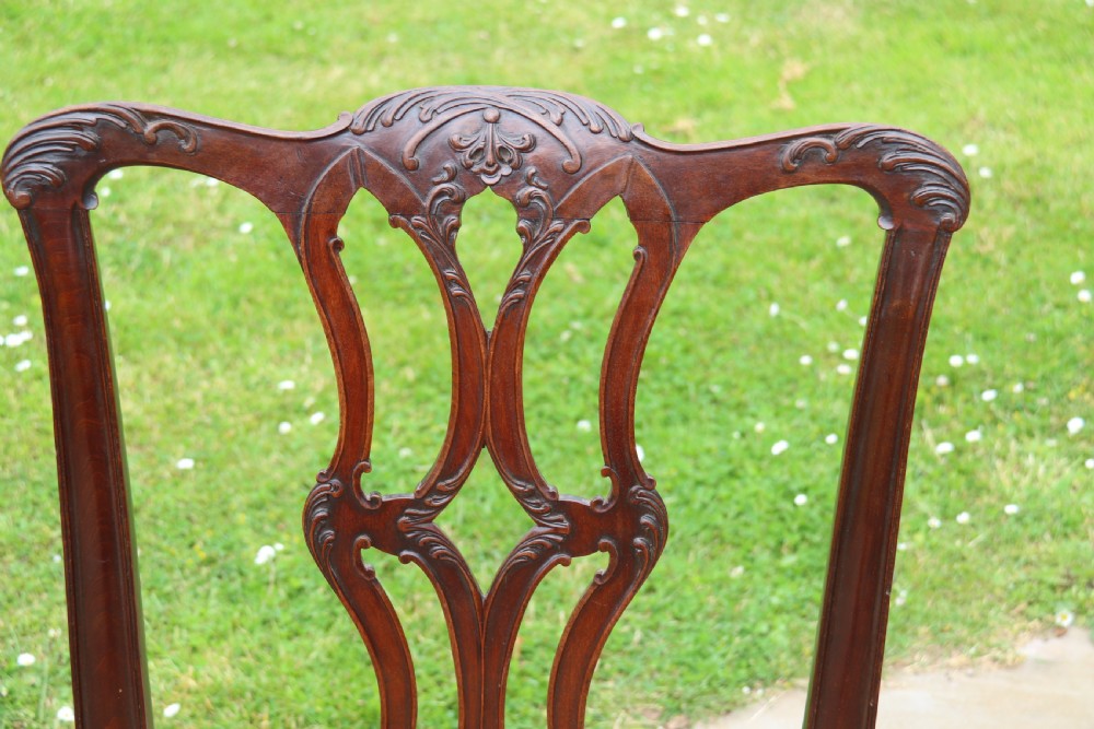18th century Chippendale period large mahogany chair circa 1760 View XIX