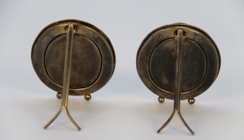 A  pair of miniature Italian micro mosaic photo frames circa 1920 View IV