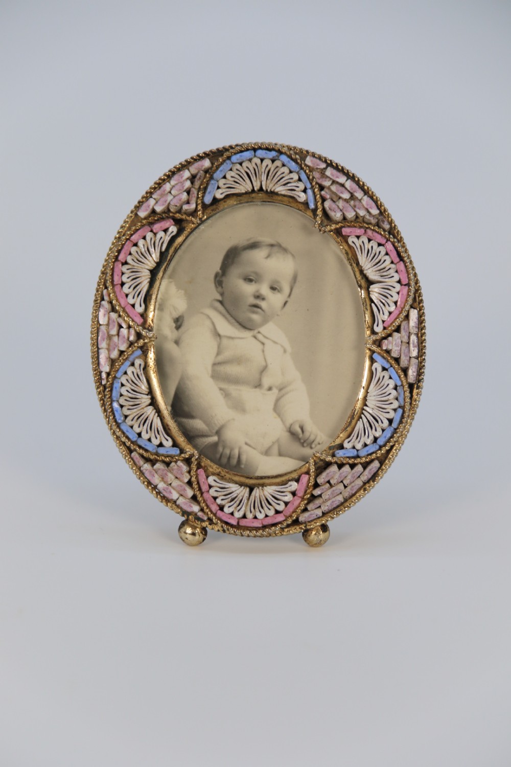 A  pair of miniature Italian micro mosaic photo frames circa 1920 View IX