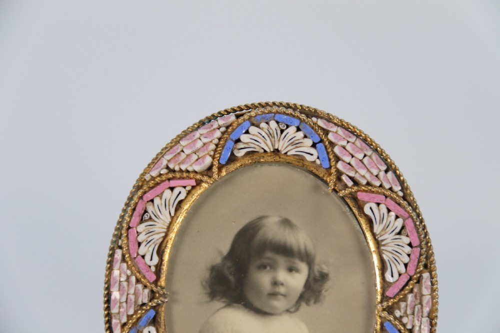 A  pair of miniature Italian micro mosaic photo frames circa 1920 View XII
