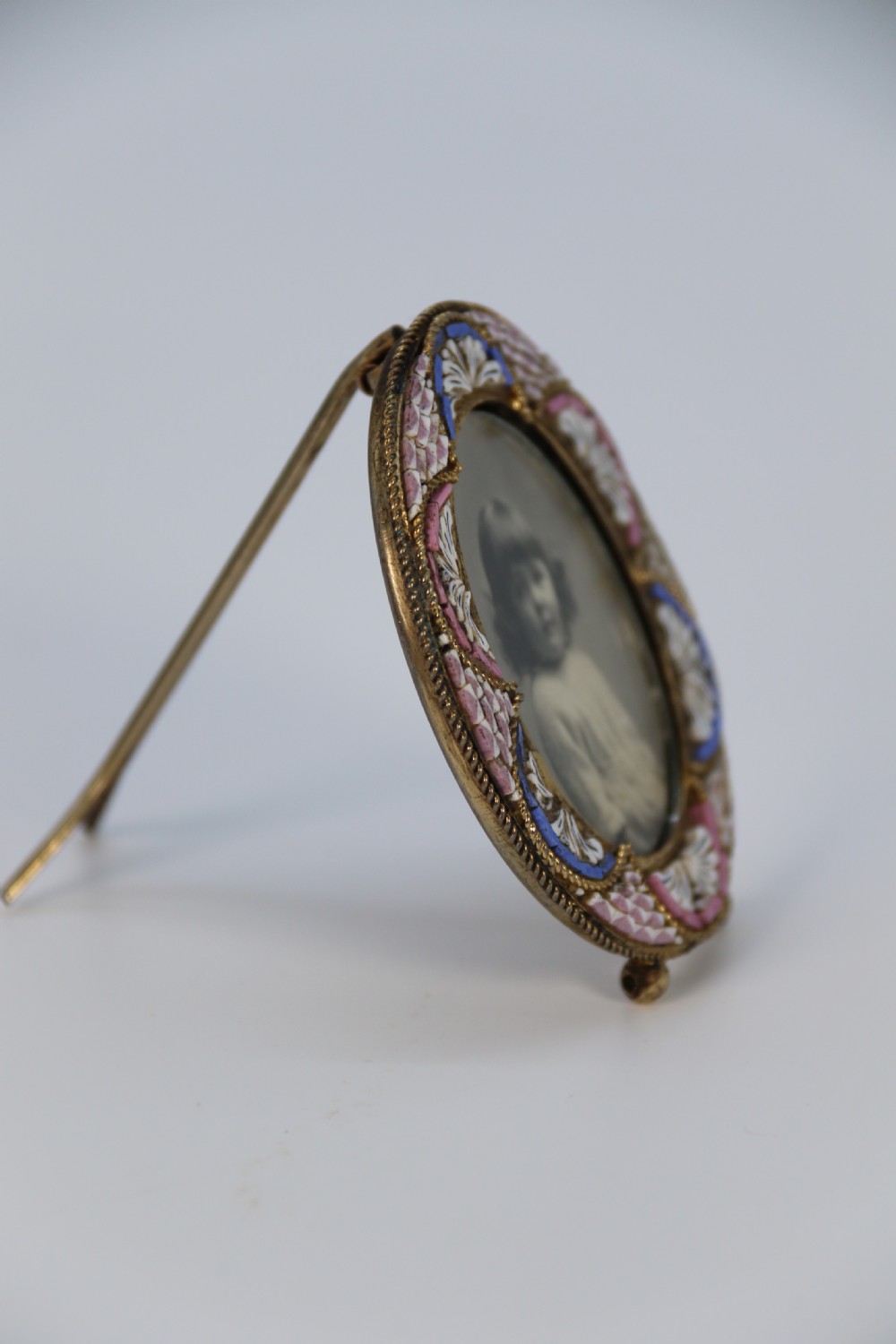 A  pair of miniature Italian micro mosaic photo frames circa 1920 View XVIII
