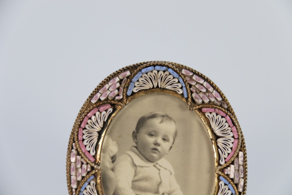 A  pair of miniature Italian micro mosaic photo frames circa 1920 View XXII