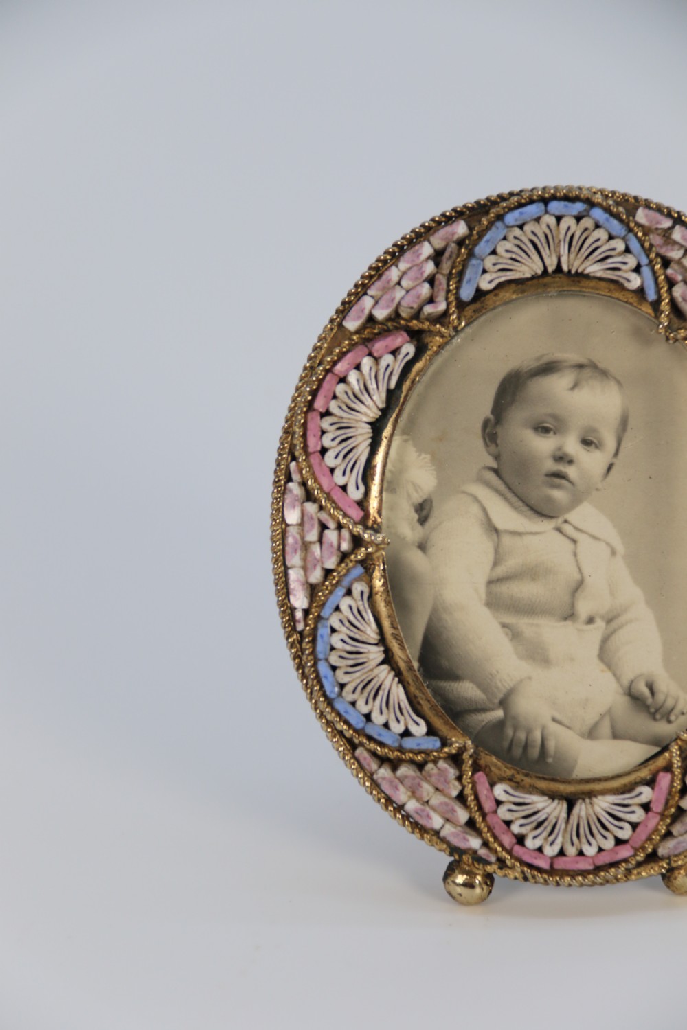 A  pair of miniature Italian micro mosaic photo frames circa 1920 View XXIV