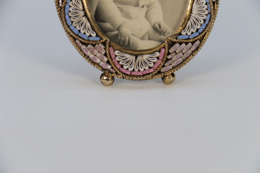 A  pair of miniature Italian micro mosaic photo frames circa 1920 View XXVI