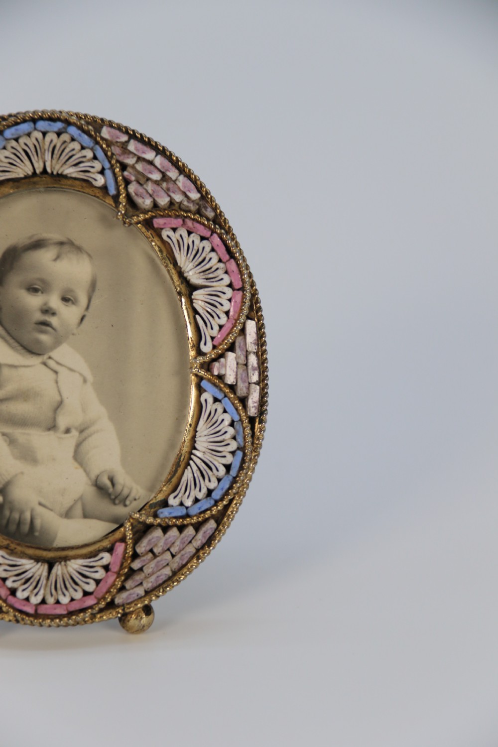 A  pair of miniature Italian micro mosaic photo frames circa 1920 View XXVII