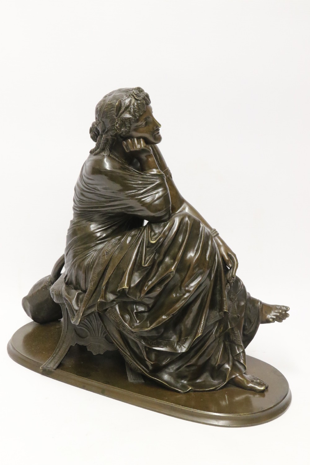 A Superb mid-19th century French classical bronze of Euterpe by Pierre Alexander Schoenewerk View IV