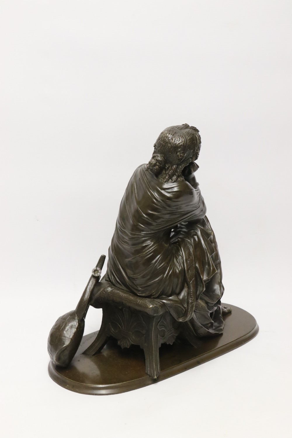 A Superb mid-19th century French classical bronze of Euterpe by Pierre Alexander Schoenewerk View VI