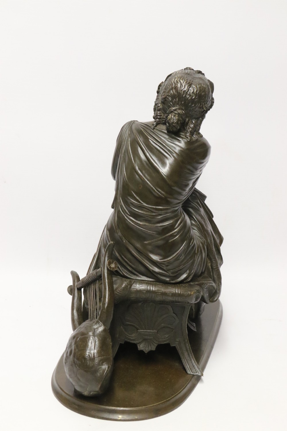 A Superb mid-19th century French classical bronze of Euterpe by Pierre Alexander Schoenewerk View VII