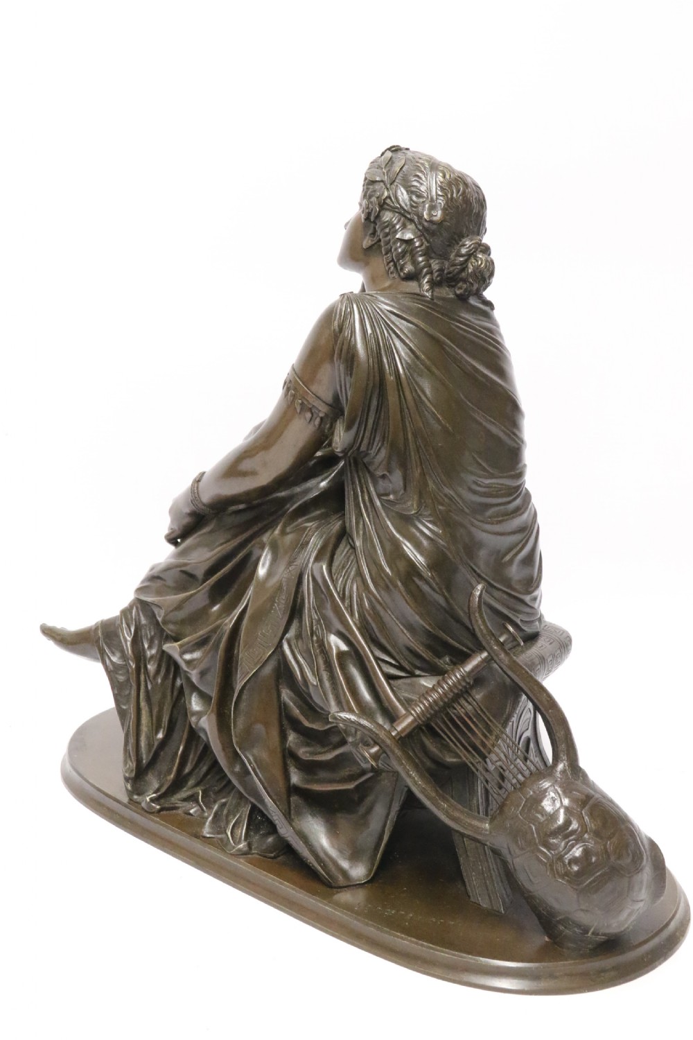 A Superb mid-19th century French classical bronze of Euterpe by Pierre Alexander Schoenewerk View VIII