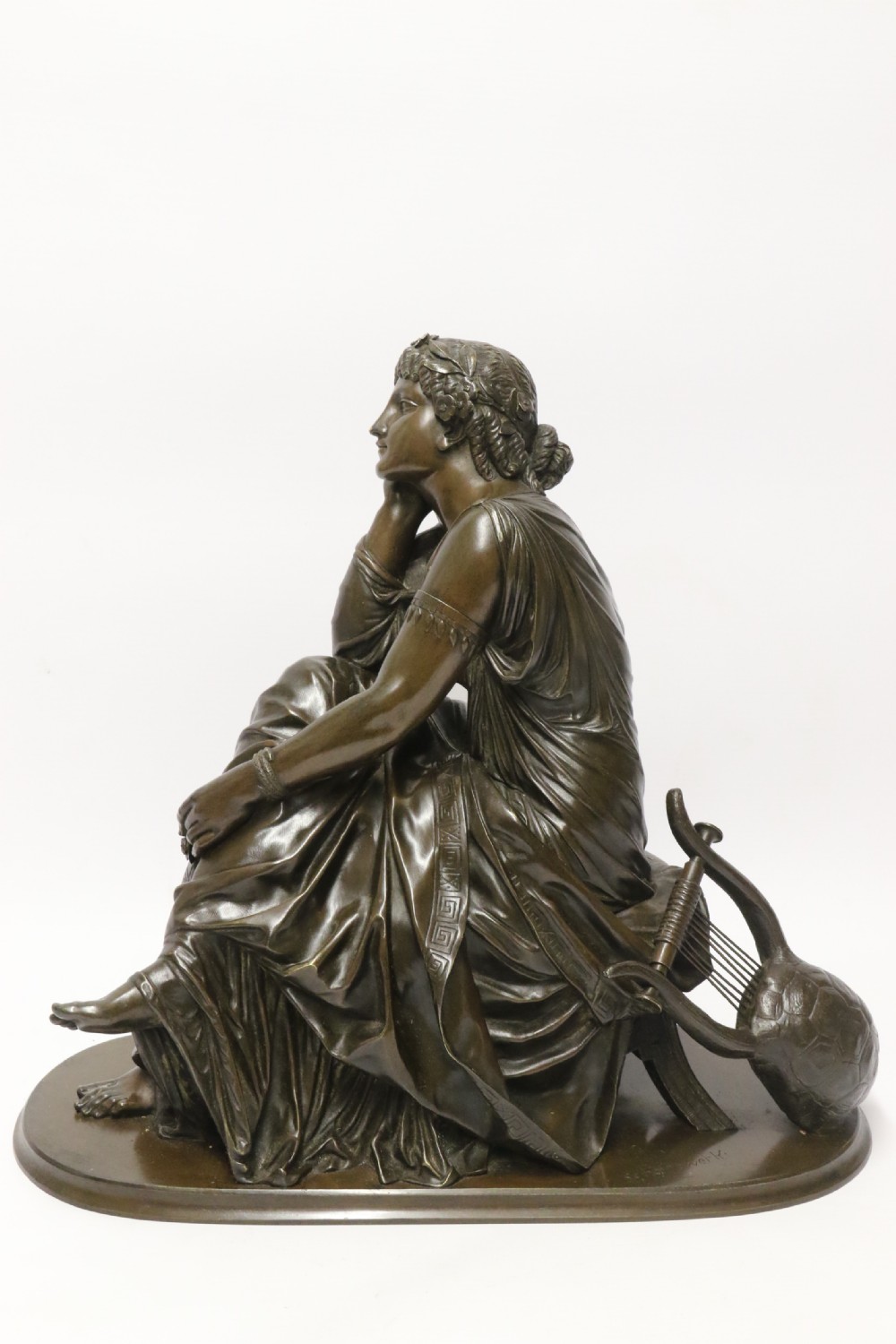 A Superb mid-19th century French classical bronze of Euterpe by Pierre Alexander Schoenewerk View IX