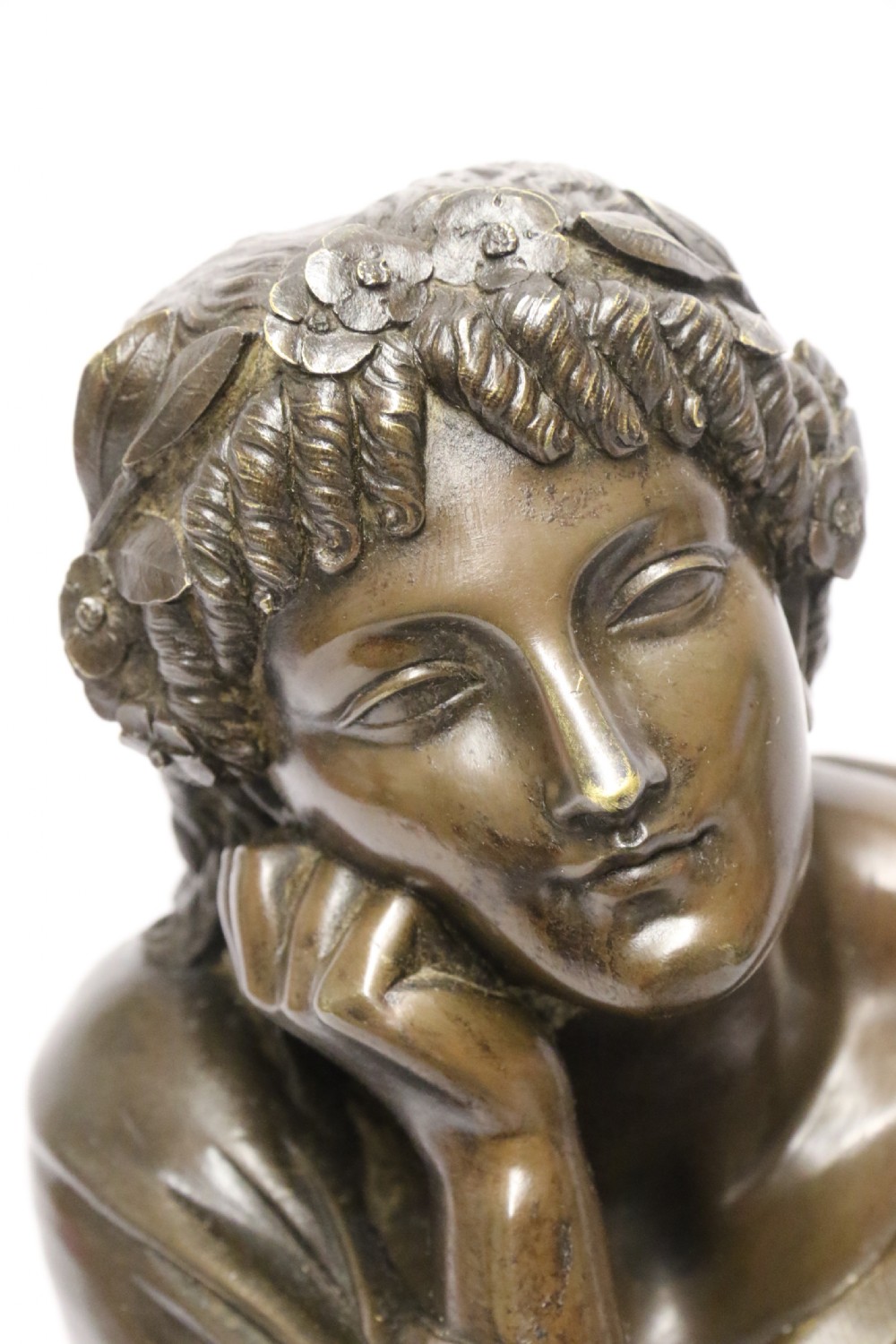 A Superb mid-19th century French classical bronze of Euterpe by Pierre Alexander Schoenewerk View X