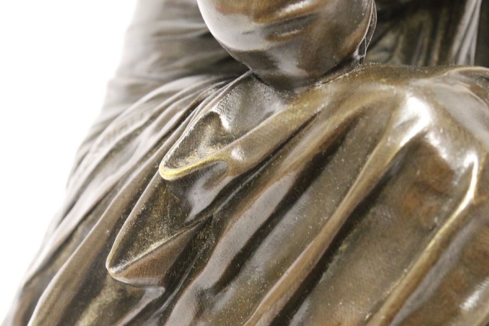 A Superb mid-19th century French classical bronze of Euterpe by Pierre Alexander Schoenewerk View XII