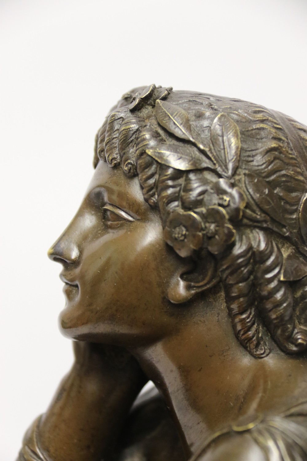A Superb mid-19th century French classical bronze of Euterpe by Pierre Alexander Schoenewerk View XIII
