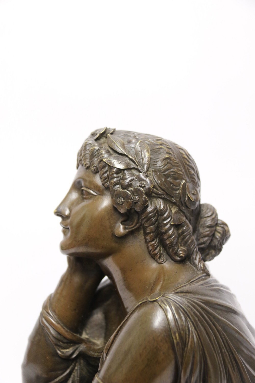 A Superb mid-19th century French classical bronze of Euterpe by Pierre Alexander Schoenewerk View XIV