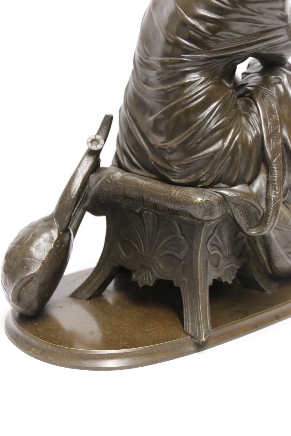 A Superb mid-19th century French classical bronze of Euterpe by Pierre Alexander Schoenewerk View XVII